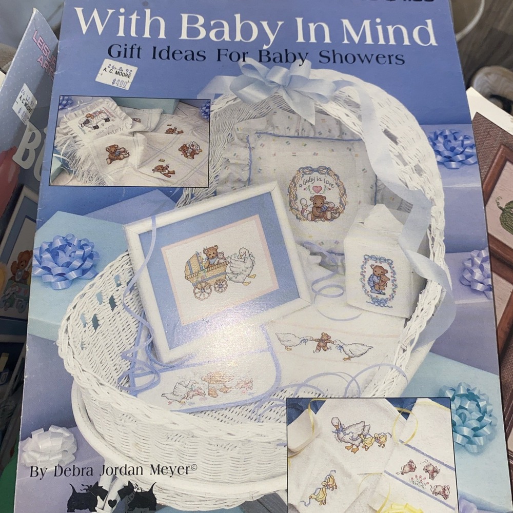 With Baby in Mind (Baby Showers) Leisure Arts Cross Stitch Pattern #863
